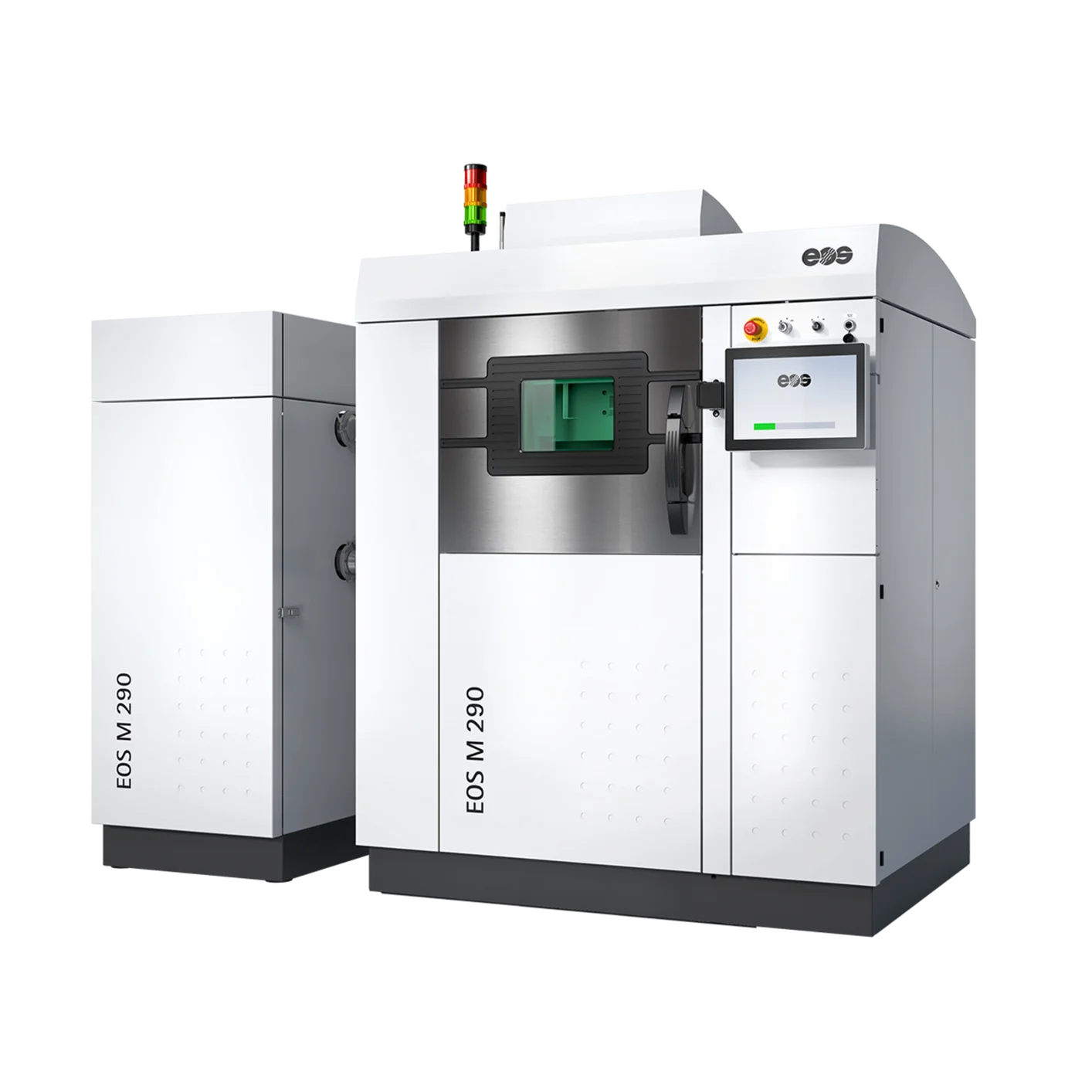EOS M290 metal 3D printing machine, front view