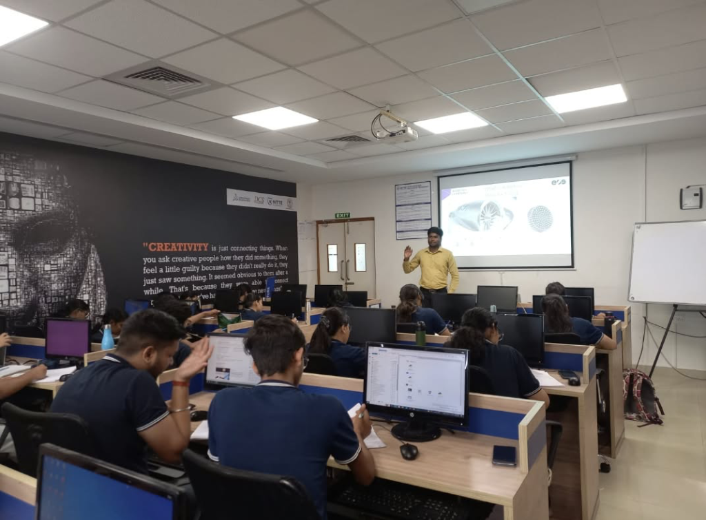 Galactic 3D specialist conducting industrial Additive Manufacturing & EOS DMLS technical presentation.